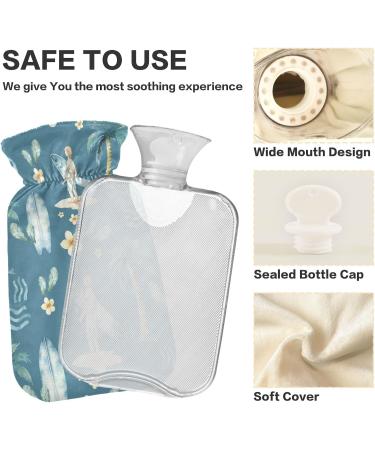 Mnsruu 2L Ocean Surfing Hot Water Bottle with Cover - Perfect Gift for Women & Kids | Ideal for Christmas - Buy Online on GoSupps.com