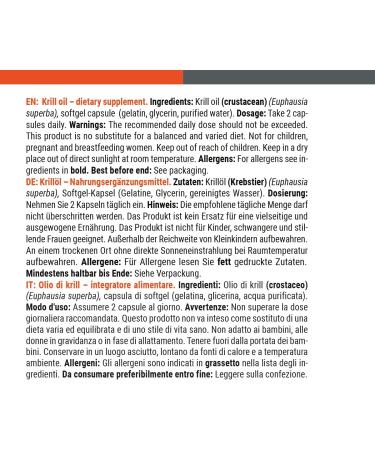  GymBeam GymBeam Omega-3 Krill Oil Capsules - High-quality source of EPA and DHA with antioxidant astaxanthin supports heart brain and vision 150 mg of EPA and 70 mg of DHA per capsule - Buy Online on GoSupps.com