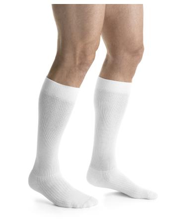 JOBST Activewear 30-40 mmHg Knee High Compression Socks Medium Cool White Cool White Medium