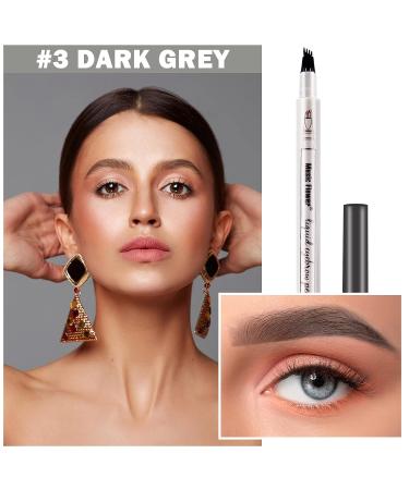 Eyebrow Pencil Microblading Pen | Waterproof Long-Lasting Dark Grey Eyebrow Makeup - Buy Online on GoSupps.com