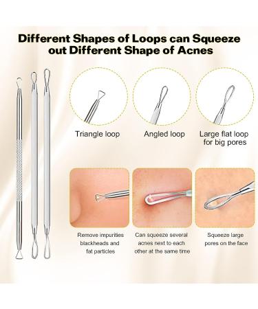 iSmartPart 20Pcs Blackhead Remover Tools Kit - Professional Stainless Steel Acne Extraction Set for Face and Nose - Buy Online on GoSupps.com