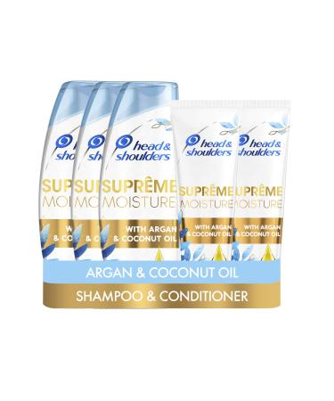 Head & Shoulders Head & Shoulders Supreme Moisture Argan Oil Anti-Dandruff Shampoo & Conditioner for Soft Hair Scalp Dandruff Treatment 3 x 400ml Shampoos & 2 x 3 x 400ml