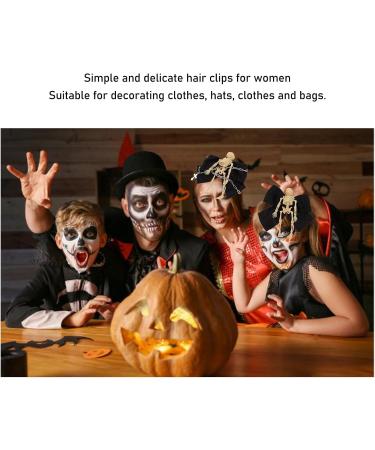 Halloween Hair Clips Women Girls Skeleton Bone Claw Hair Pins with Bow Costumes Party Hair Accessories (6109) - Buy Online on GoSupps.com