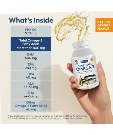 ANDREW LESSMAN Essential Omega-3 Orange - 180 Softgels - Ultra-Pure High Potency Omega-3 Oils. High DHA No Stomach Upset No Contaminants No Mercury. Small Easy to Swallow Softgels 180 Count (Pack of 1) - Buy Online on GoSupps.com