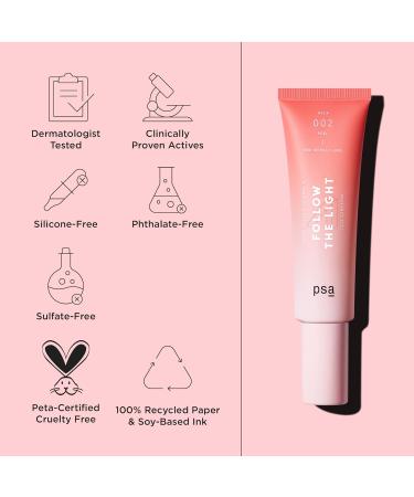 PSA Follow the Light Radiance Peel - 10% Glycolic & Lactic Acid 5% Vitamin C Pomegranate Enzyme | Weekly Rinse-Off Facial Peel 50ml for Glowing Skin - Buy Online on GoSupps.com