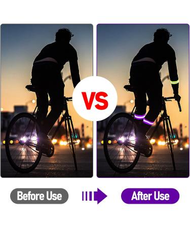 Bohrma Reflector Tapes Set - Double Reflector Strips for Outdoor Jogging & Biking | Strong Velcro Fasteners - 6 Pack - Buy Online on GoSupps.com