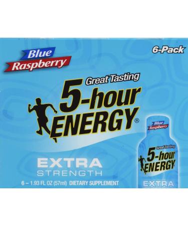 5 HOUR ENERGY EXTRA STRENGTH BLUE RASPBERRY LIQUID ENERGY SHOT PLASTIC BOTTLE 11.58 OZ - 0719410760061