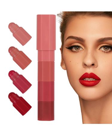 Kit de rouge l vres ensemble de rouge l vres Ensemble brillant l vres Ensemble de maquillage de rouge l vres mat imperm able 4 pi ces ensemble de brillant l vres Portable longue dur e po
