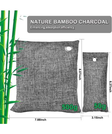 Activated Charcoal Odor Absorber - Bamboo Charcoal Air Purifying Bags for Home & Car - Deodorizer & Moisture Eliminator (500g - Buy Online on GoSupps.com