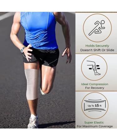 Premium Elastic Bandage Wrap 6" - 4 Pack | Reusable Self-Closing Compression for Ankles Wrists Knees & More | Latex-Free Cotton Lymphedema Wraps - Buy Online on GoSupps.com