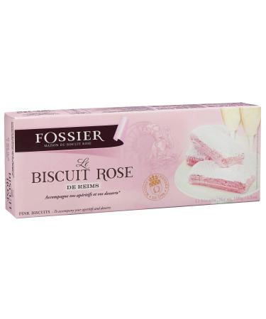 Biscuits Roses (Pink Champagne Biscuits) by Fossier (100 gram) 3.5 Ounce (Pack of 1)