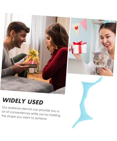 minkissy brow template eyebrow makeup tools eyebrow shaping template silicone makeup stencil brow makeup supplies eye brow stencil eye brow shapers for women third gear Silica gel blindfold 17.3x5.9cm Blue - Buy Online on GoSupps.com