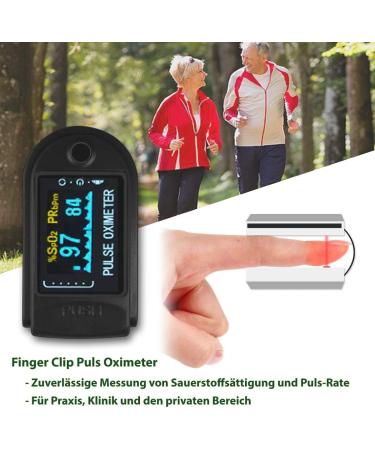 NAUC Finger Pulse Oximeter & Blood Pressure Monitor - Accurate SpO2 & Oxygen Levels - OLED Display - International Shipping Available - Buy Online on GoSupps.com