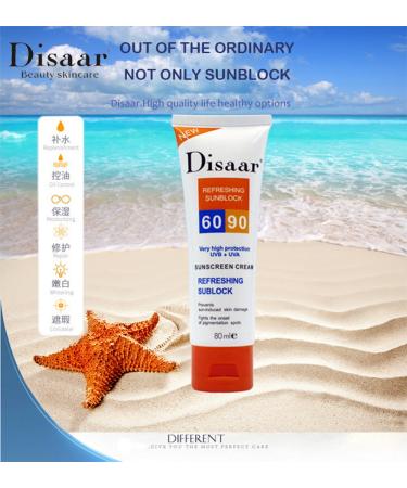 DISAAR Refreshing Sunscreen SPF 60-90 - Very High UVB + UVA Protection 80ml | Shop Internationally - Buy Online on GoSupps.com