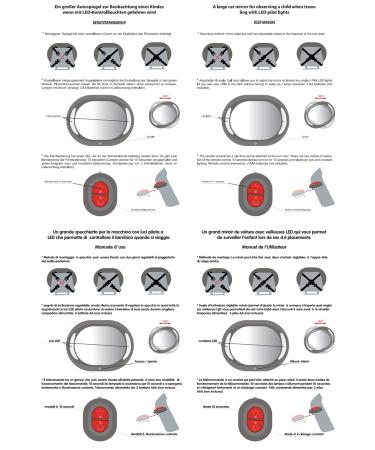 Altabebe AL1108 Luxury LED Baby Mirror - Black | Safe & Stylish Baby Care Accessory for International Shipping - Buy Online on GoSupps.com