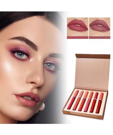 FRJINIE 6 Color Tube Velvet Lipstick Set - Long Lasting Waterproof & Moisturizing Matte Lip Gloss Makeup for Women (Set A) - Buy Online on GoSupps.com