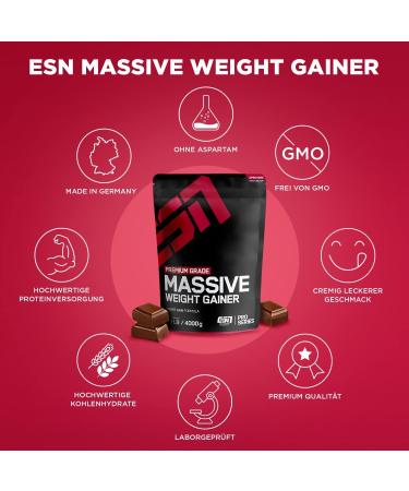 Buy ESN Massive Weight Gainer - Chocolate Cream 4000g | Best International Shipping - Buy Online on GoSupps.com