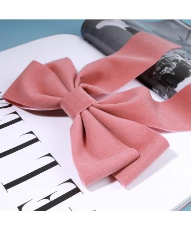 Yheakne Velvet Hair Bow with Long Satin Tail - Pink Hair Accessory for Women and Girls - Buy Online on GoSupps.com