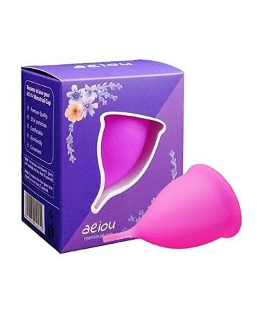 Menstrual cup - reusable menstrual cup made of medical silicone - L (pink)