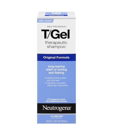 Neutrogena T/Gel Therapeutic Shampoo Original Formula 16 oz (Packs of 2)