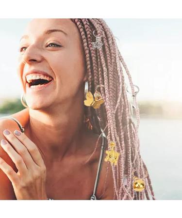 YUYTE Dreadlock Accessories Hair Jewelry for Braids Exquisite Dreadlocks Hair Rings Alloy Jewelry Including Beads Conch Pearl Wing Butterflies Gold Spring Tortoise - Buy Online on GoSupps.com
