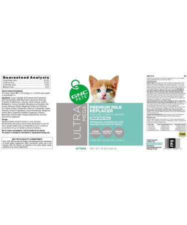 GNC Pets Premium Milk Replacer Powder for Puppies 28oz | Natural Milk Proteins for Strength & Growth - Skim Milk 1.75lb - Buy Online on GoSupps.com