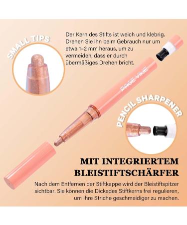  Clawrex CALYPSO GREEN Glitter Eye Shadow Pencil Pearlescent Eye Makeup - Buy Online on GoSupps.com