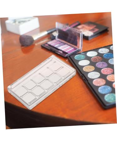 PLAFOPE Transparent Refillable Eyeshadow Palette with Secure Closure Multifunctional Makeup Organizer for Eyeshadow Lipstick Blush Contour Suitable for DIY Creations - Buy Online on GoSupps.com