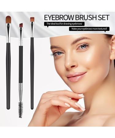 BBTO 3-Part Eyebrow & Duo Eye Brush Set - Angled Eyeliner Precision Flat Definer & Small Shades for Women & Girls - International Shipping Available - Buy Online on GoSupps.com