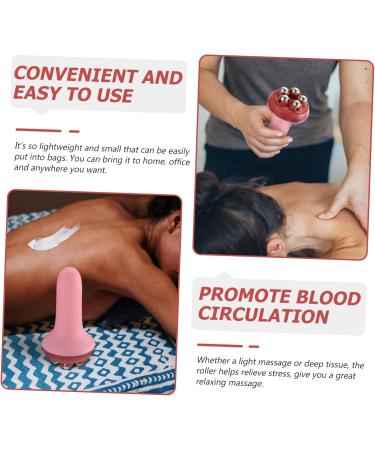 Minkissy 2-Piece Massage Roller Set | Body & Face Derma Roller Massager | Deep Pink Leg & Hand Hold Massagers | International Shipping Available - Buy Online on GoSupps.com