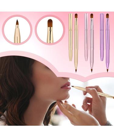3 Pack Retractable Lip Brushes for Lipstick & Lip Gloss - Travel-Friendly Makeup Brush Set - Buy Online on GoSupps.com