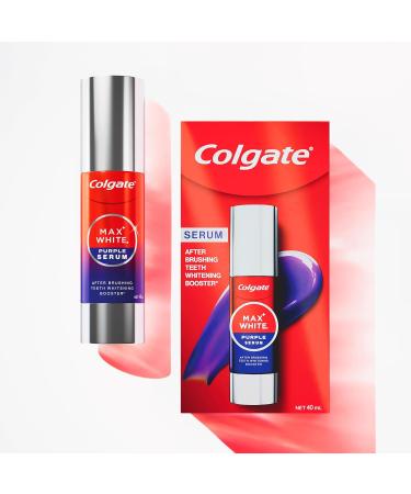 COLGATE - S rum Max White Purple - Booster de Blancheur Apr s le Dentifrice pour une Correction Instantan e de la Couleur - Pour un sourire plus blanc et clatant d s la premi re utilisation - 40ml Serum - Buy Online on GoSupps.com