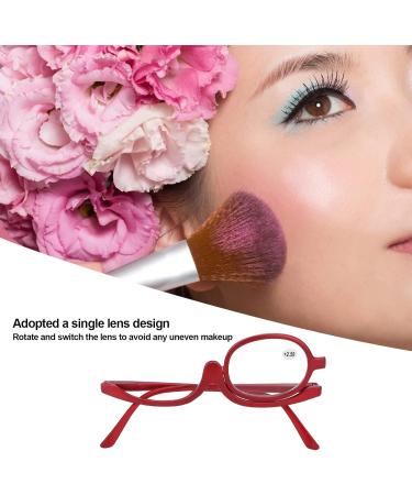 Buy Rotatable Magnifying Makeup Glasses for Women - Red (+2.50) | Enhance Precision Eye Makeup Application - Buy Online on GoSupps.com