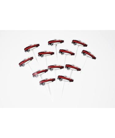 Red Convertible Classic Car Cupcake Topper Picks for Birthday Cake Decorations - Buy Online on GoSupps.com