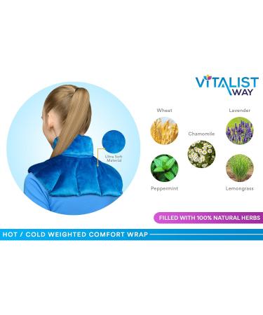 Hot/Cold Aromatherapy Neck Shoulder Wrap Ultra comfort plush fabric Soothing neck/shoulder pain 100% natural fragrance herbs spa blend relief body tension Microwavable Freezable Reusable wrap (Lavender Purple) - Buy Online on GoSupps.com