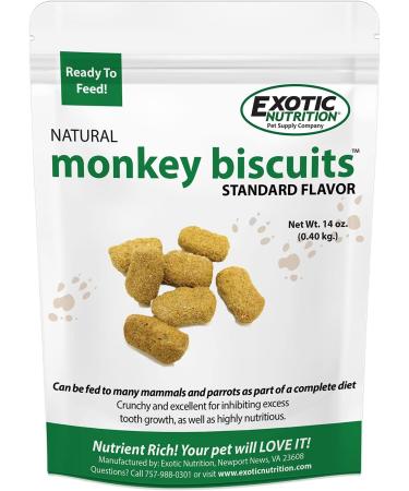 Exotic Nutrition Monkey Biscuit Food Standard Flavor 14 oz Bag Standard 14 oz. - Buy Online on GoSupps.com