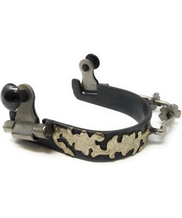 Antique Brown Flower Engraved Bumper Spurs with Rowels - Ladies | AJ Tack Wholesale - Buy Online on GoSupps.com