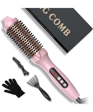 Thermal Brush 1.5 in Volumizing Brush Curling Iron Heated Curling Brush Ceramic Tourmaline Ionic Curling Comb Dual Voltage Travel Curling Iron with Brush LCD Display 10 Temperatures Heated Round Brush Pink - Buy Online on GoSupps.com
