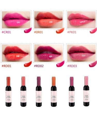 Wine Lipstick Matte Long Lasting Waterproof Lip Tint Set - 6 Colors | Lady's Wine Liquid Lip Gloss Stain Kit - Buy Online on GoSupps.com