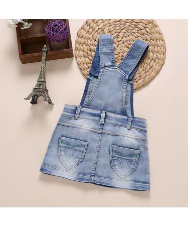 KIDSCOOL SPACE Baby Denim Overalls Dress 5-6 Years Light Blue-1919 | Little Girls Jean Jumper - Buy Online on GoSupps.com