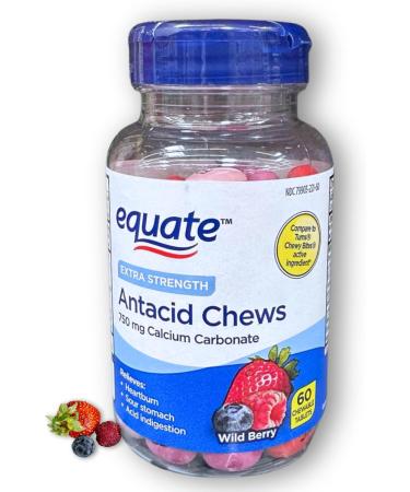 Extra Strength Antacid Chewable Tablets- Wild Berry Flavor 60 Ct (Pack of 1) Boxed by Fusion Shop Store - Buy Online on GoSupps.com
