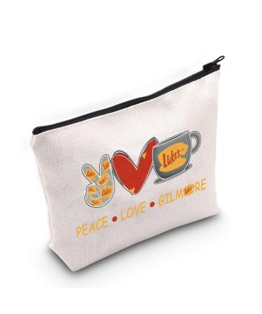 Levlo funny girl inspired cosmetic bag luke's fans gift peace love luke 's make-up zipper bag for friends family bff peace love luke's