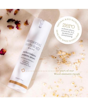 Elemental Herbology Perfect Balance Probiotic Facial Serum - Restoring Serum for Normal/Combination Skin with Kombucha Jojoba & Rosehip Oil | Vegan & Cruelty-Free - Buy Online on GoSupps.com
