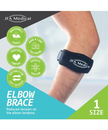 JFA Medical Tennis Elbow Golfers Support Strap/Elbow Brace - Relieve Pain and Improve Performance - Buy Online on GoSupps.com