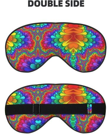 Bright Color Print Light Blocking Eye Mask | Soft Adjustable Sleep Mask for Travel Yoga & Relaxation - Buy Online on GoSupps.com