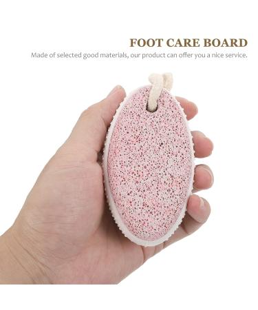 Minkissy Foot Peeling Pumice Stone - Natural 2-Piece Pedicure Tool for Dead Skin Removal - Pink Foot Care Essential - Buy Online on GoSupps.com