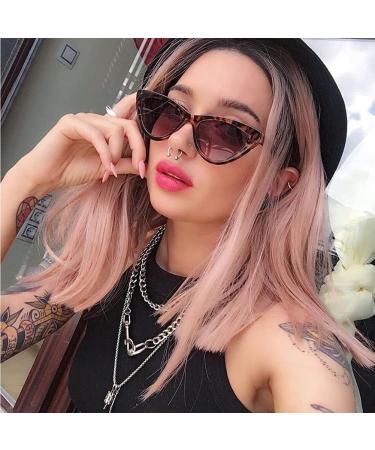 Buy Serenewewig 35.6 cm Short Bob Wig - Ombre-Rose Gold Synthetic Lace Front for Women | Pastel Pink Heating Adhesive | Perfect Bob Haircut - Buy Online on GoSupps.com