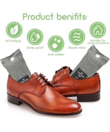 Charcoal Shoe Deodorizer Bamboo Charcoal Air Purifying Bags Bamboo Activated Charcoal Air Freshener Fresh Air Purifier Bags for Car Closet Bathroom Basement 2 Pack 1 count (Pack of 2) - Buy Online on GoSupps.com
