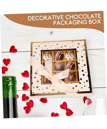 Anneome Box S for Wedding Day Truffles Accessory Clear Valentine' Truffle Chocolate Favor Square - Buy Online on GoSupps.com