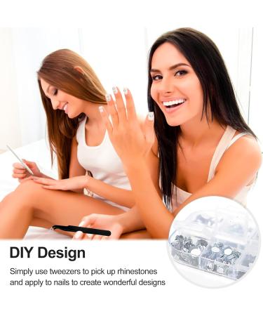Sularpek 1440 Pcs Rhinestones Nail Gems Set with Tools - Crystal Flat Back Gems for Nail and Face Art | Includes Tweezers and Dotting Pen - Buy Online on GoSupps.com